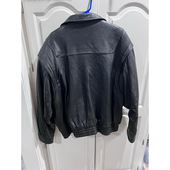 Durkee’s Express Flight Jacket XXL Black Leather Bomber Aviator Vintage Heavy - Picture 16 of 16